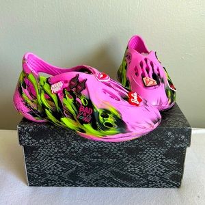 Pink, Green & Black Slides/Slip Ons